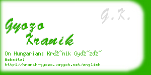 gyozo kranik business card